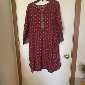Zeen Size 12 Indian Embroidered Dress